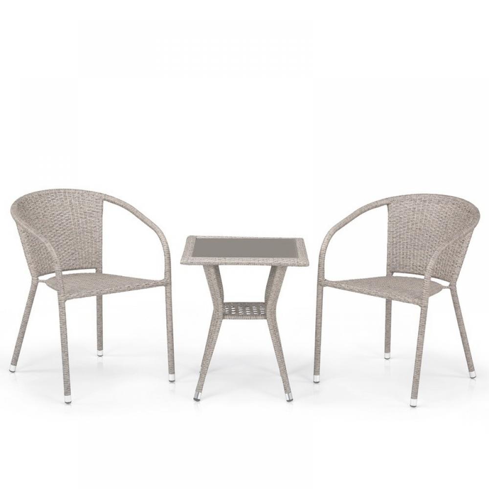 Комплект плетеной мебели T25C/Y137C-W85 Latte (2+1) комплект домашней мебели tc cappuccino стол и 4 стула