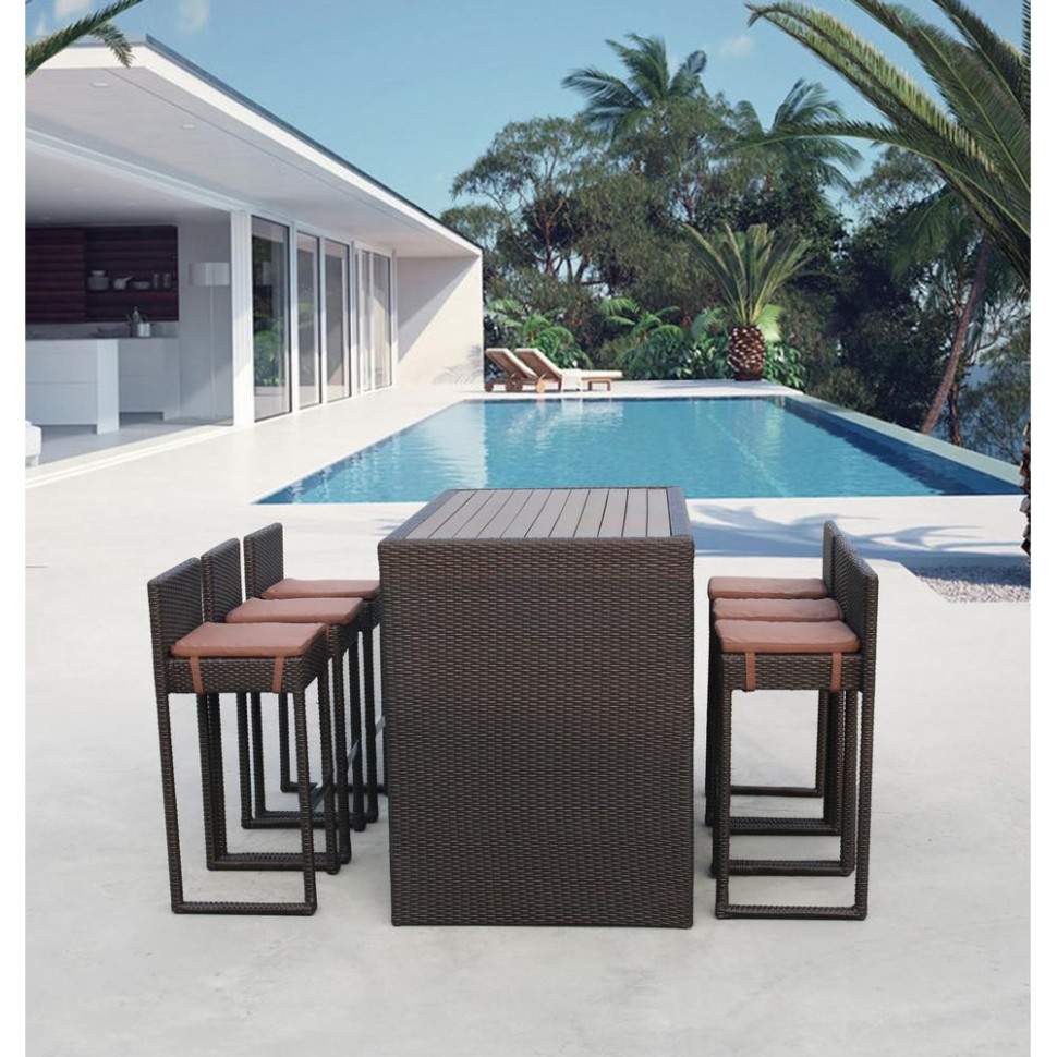 Барный комплект мебели T390AD/Y390A-W63 комплект плетеной мебели yr821a brown beige афина