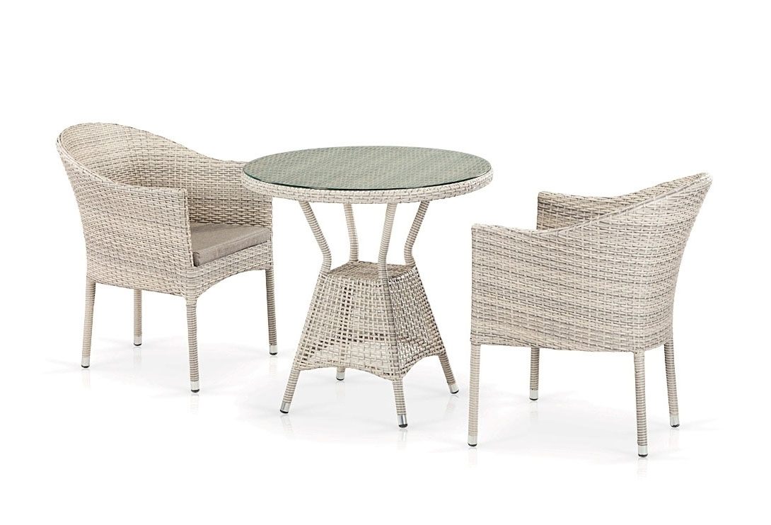 Комплект плетеной мебели T705ANT/Y350-W85 2Pcs Latte обеденный комплект из ротанга isabella