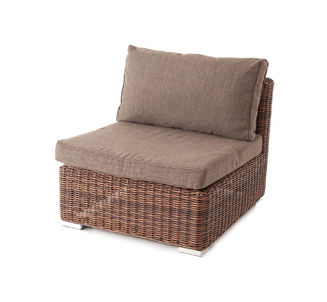 Модуль прямой с подушками Лунго коричневый кресло руководителя oxford хром коричневый с перфорацией 2 tone иск кожа